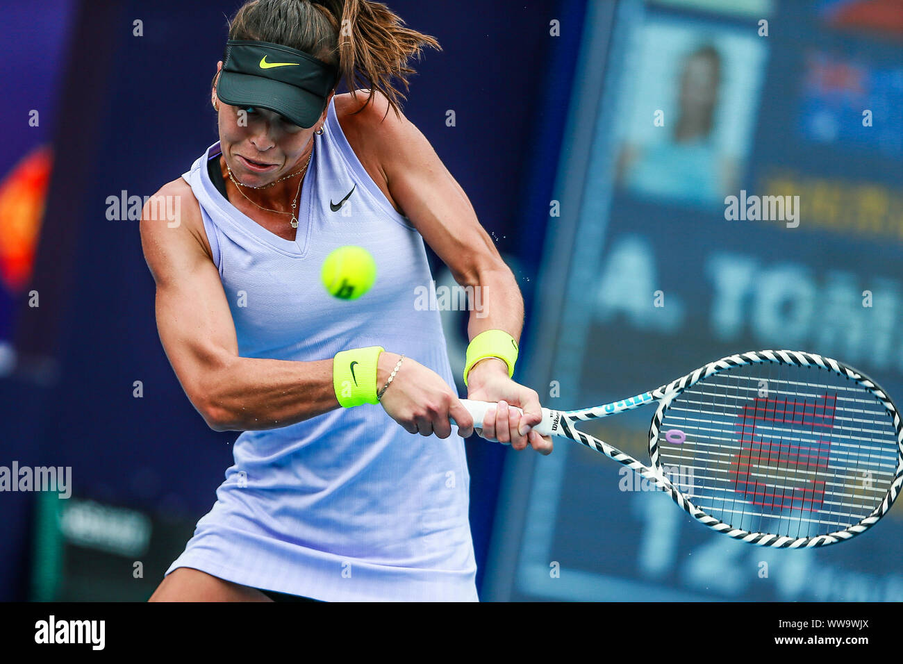 Australian Professional Tennis Player Ajla Tomljanovic Plays Against