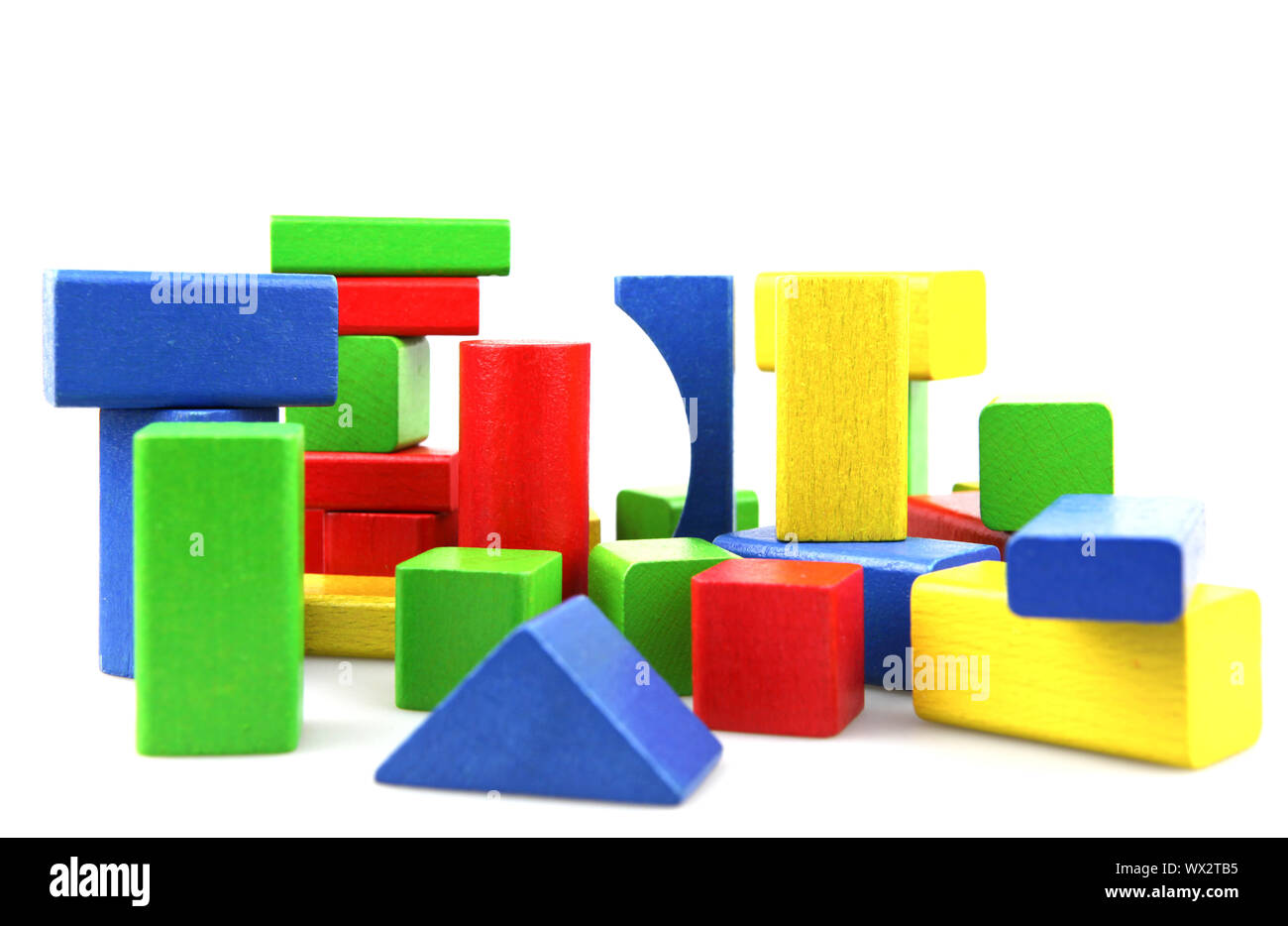 Wooden Building Blocks Stock Photo Alamy