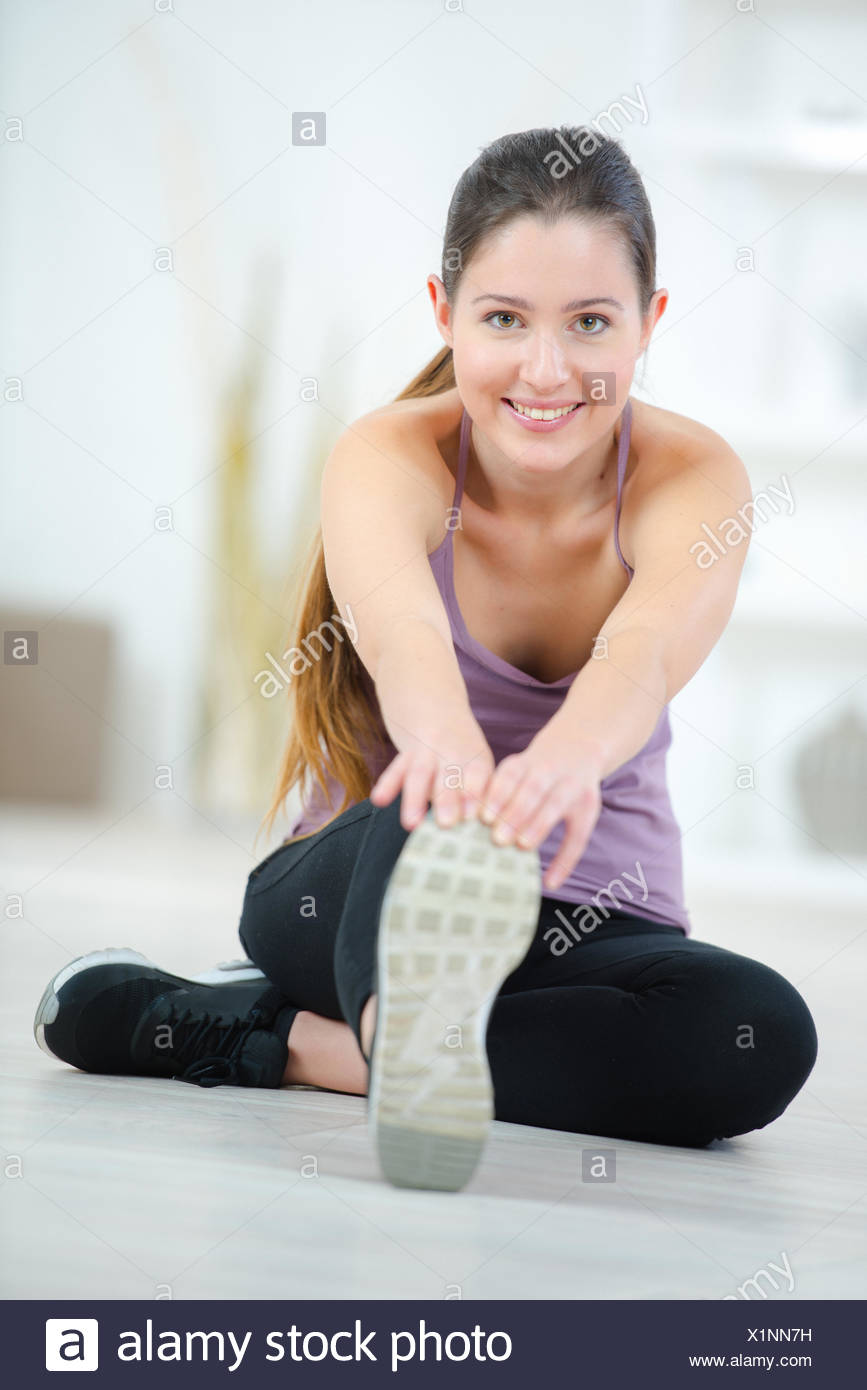 Girl woman stretching nn Girl woman stretching nn