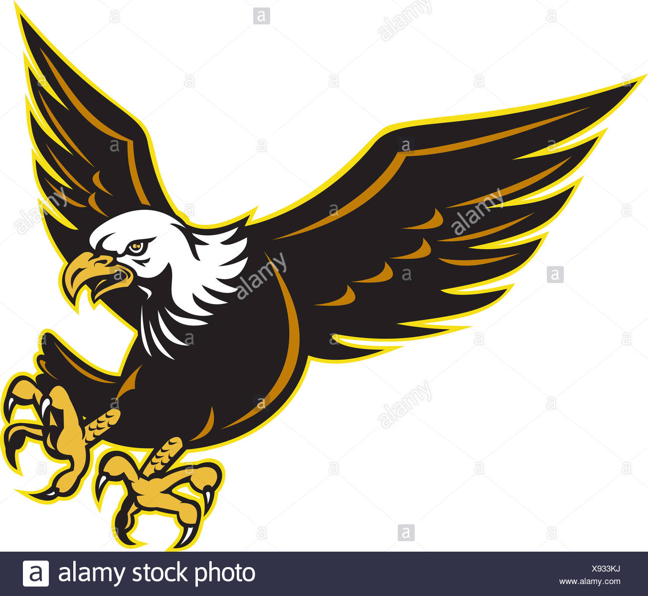 Bald Eagle Flying Cut Out Stock Images &amp; Pictures - Alamy