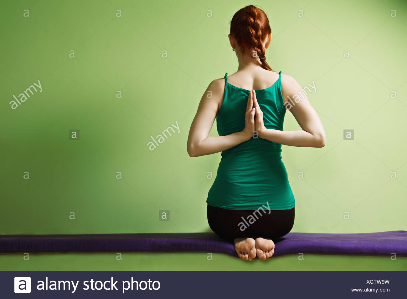 Yoga Posture Hands Behind Back High Resolution Stock Photography And