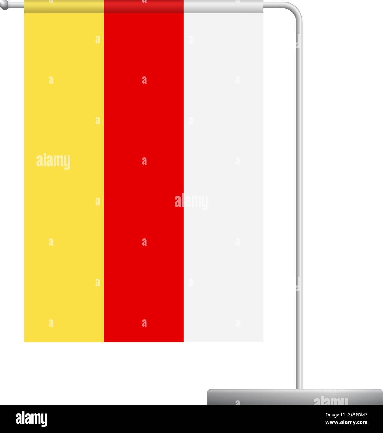 Südossetien Tabelle Flagge Metall Fahnenmast Nationalflagge von