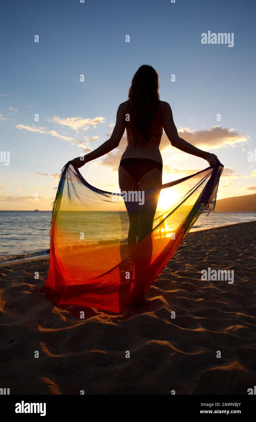 Frauen Mit Langen Haaren Im Bikini Fotos Und Bildmaterial In Hoher