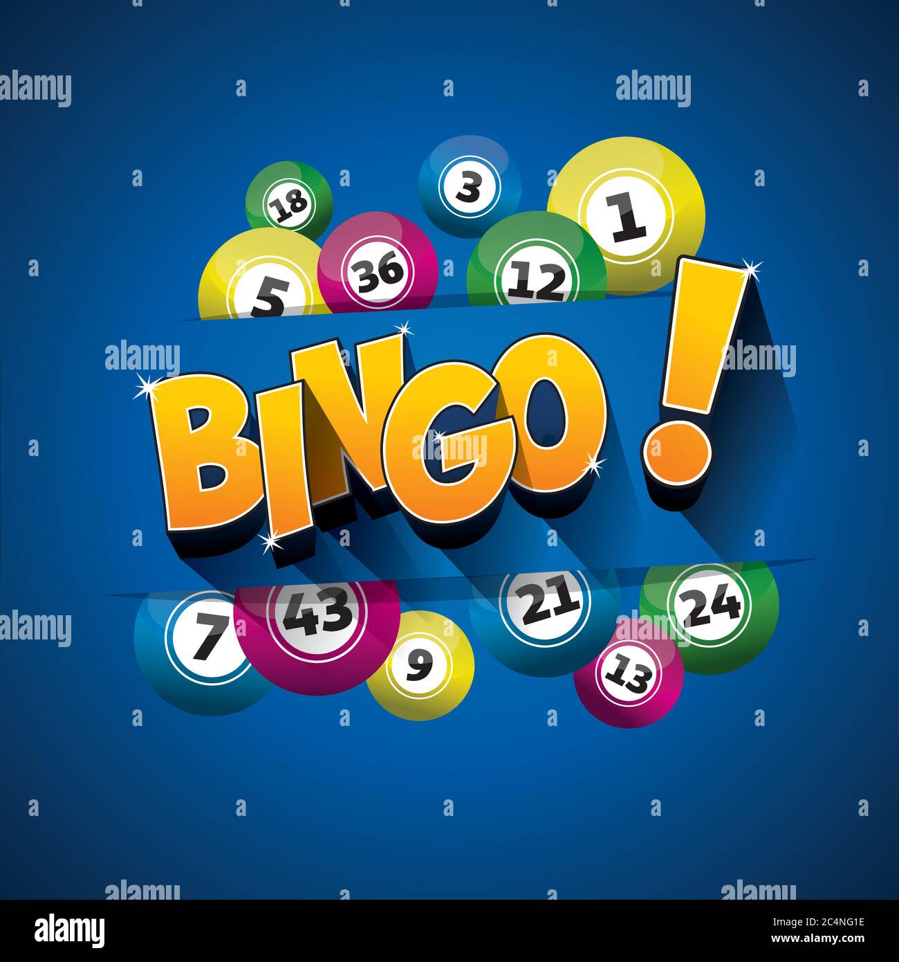 Bingo Lotterie B Lle Und Bingo Karten Konzept Vektor Illustration Stock