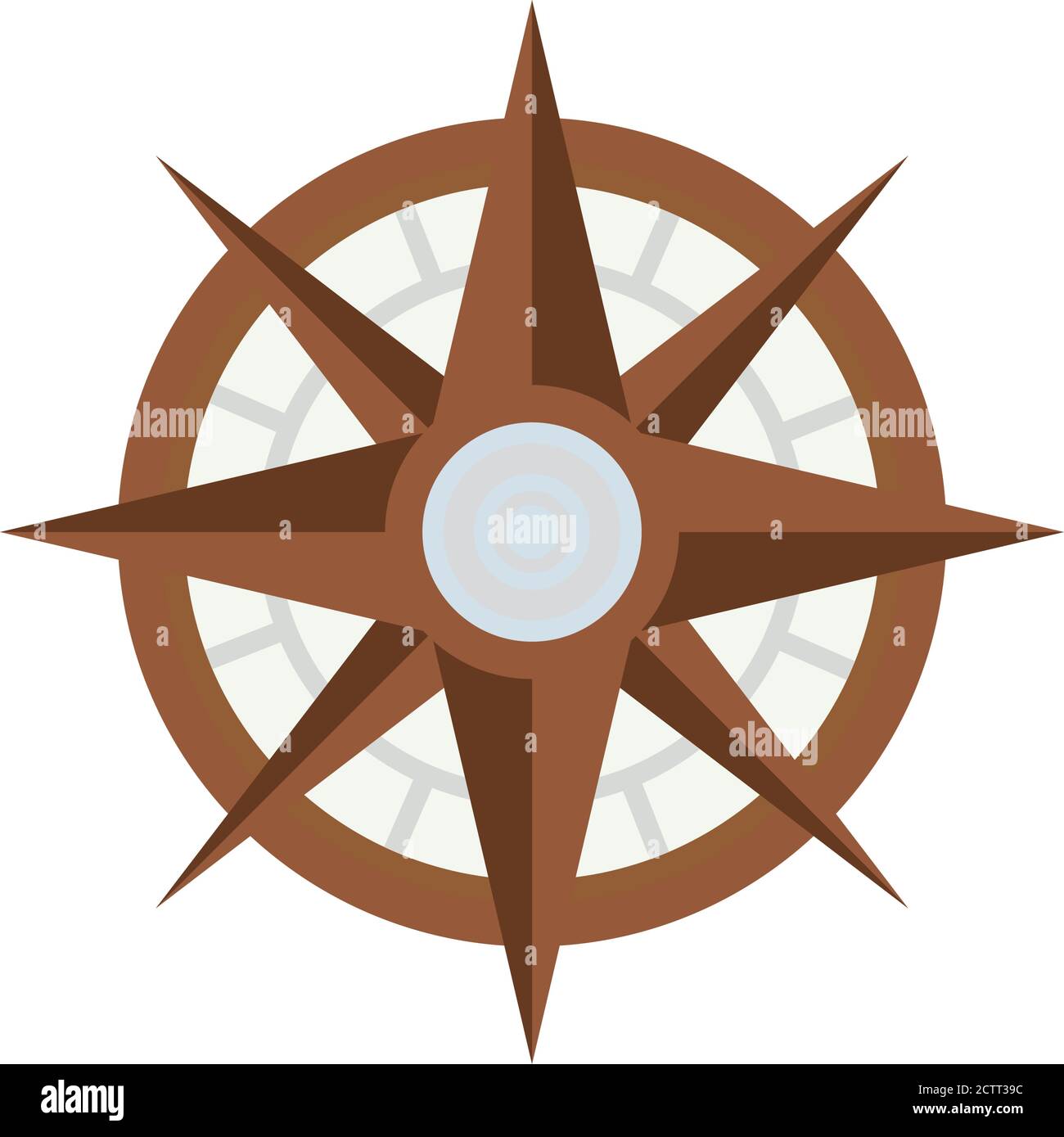 Holzkompass Guide Route Isoliert Symbol Vektor Illustration Design