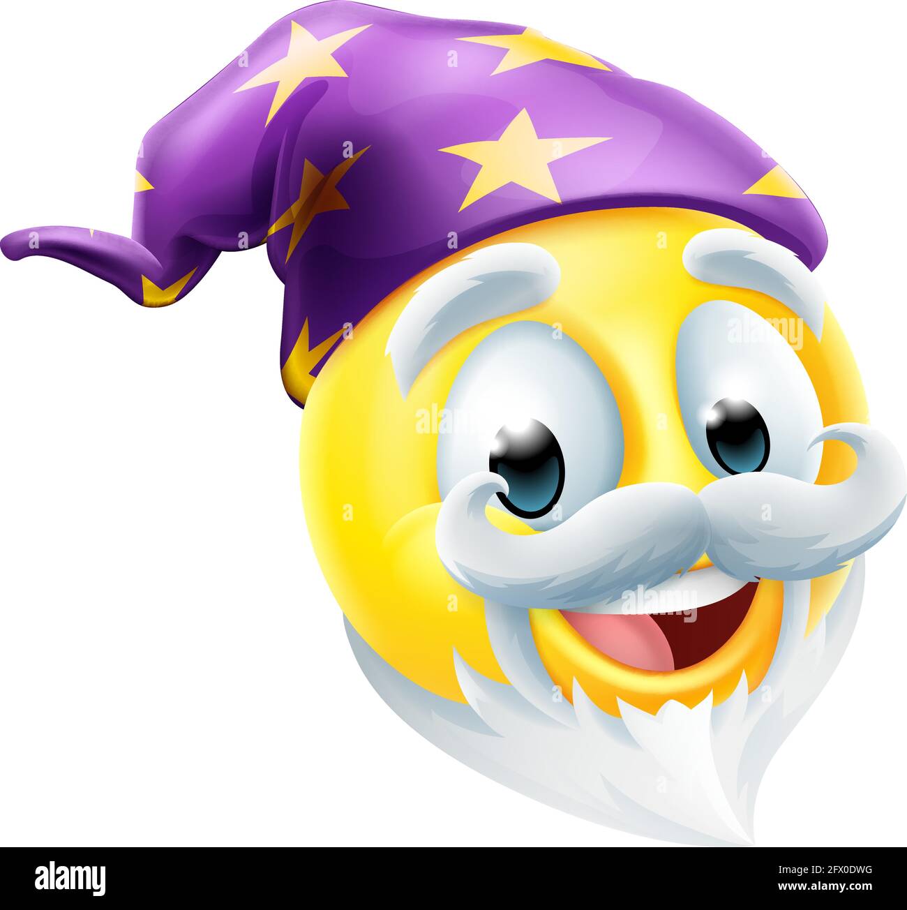 Zauberer Emoticon Gesicht Emoji Cartoon Symbol Stock Vektorgrafik Alamy