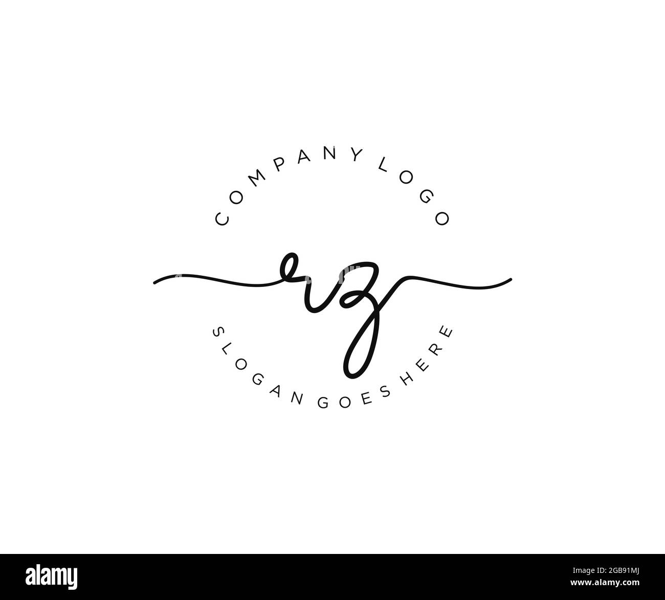 Rz Feminine Logo Sch Nheit Monogramm Und Elegantes Logo Design