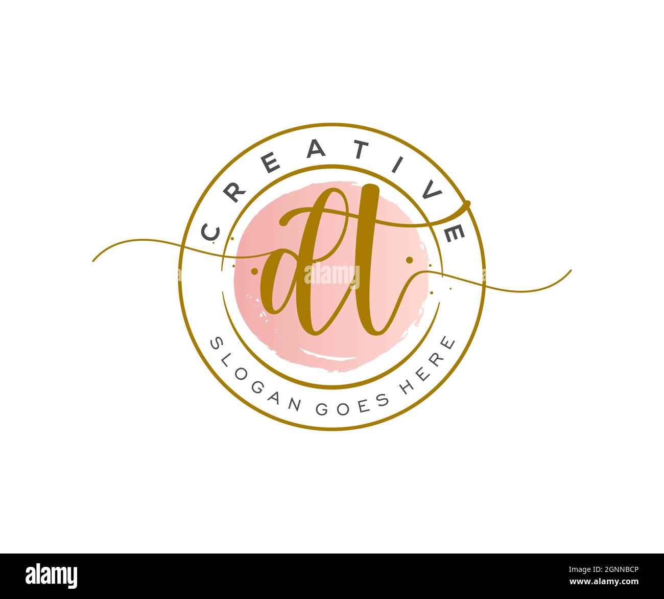 Dt Feminine Logo Sch Nheit Monogramm Und Elegantes Logo Design