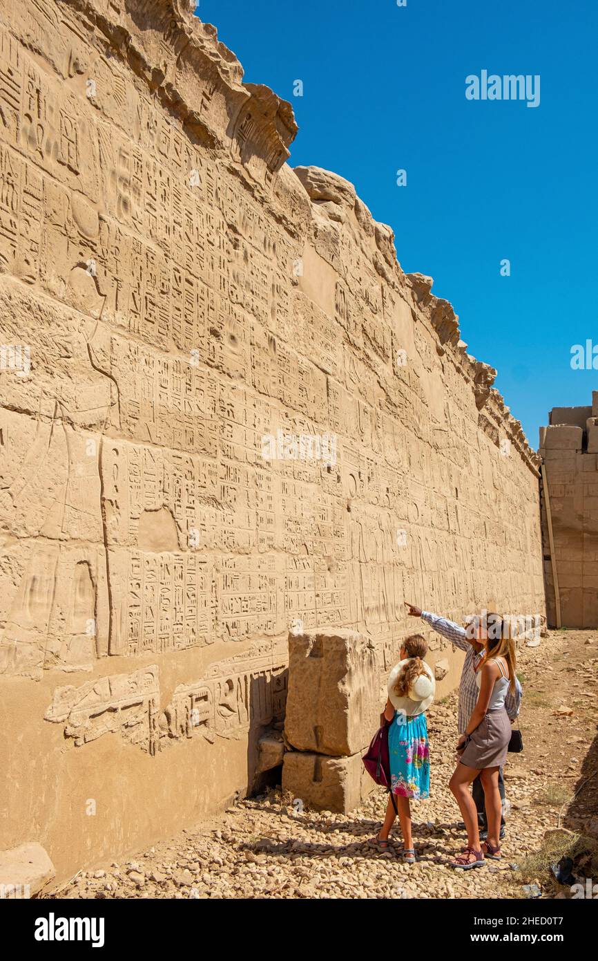 Gypten Ober Gypten Niltal Luxor Karnak Tempel Von Der Unesco Zum