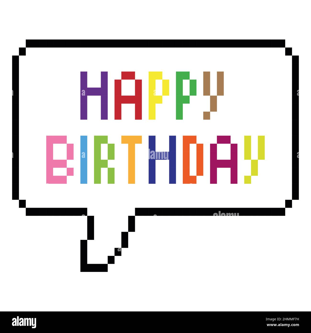 Alles Gute Zum Geburtstag Pixel Art Illustration Geburtstag Clip Art