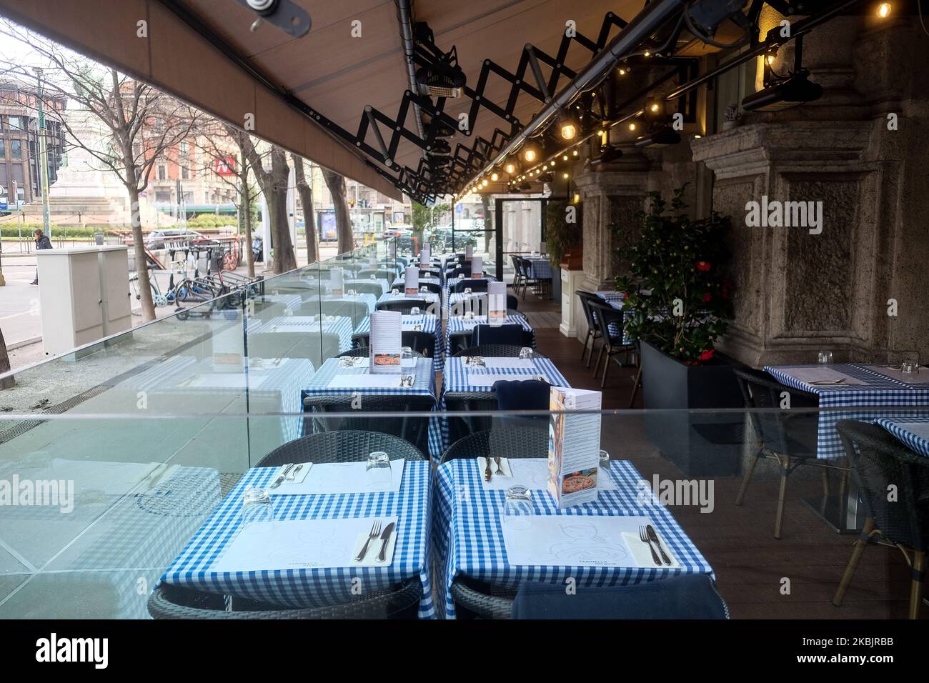 Das Restaurant und Bar sind am ersten Tag der Quarantäne für