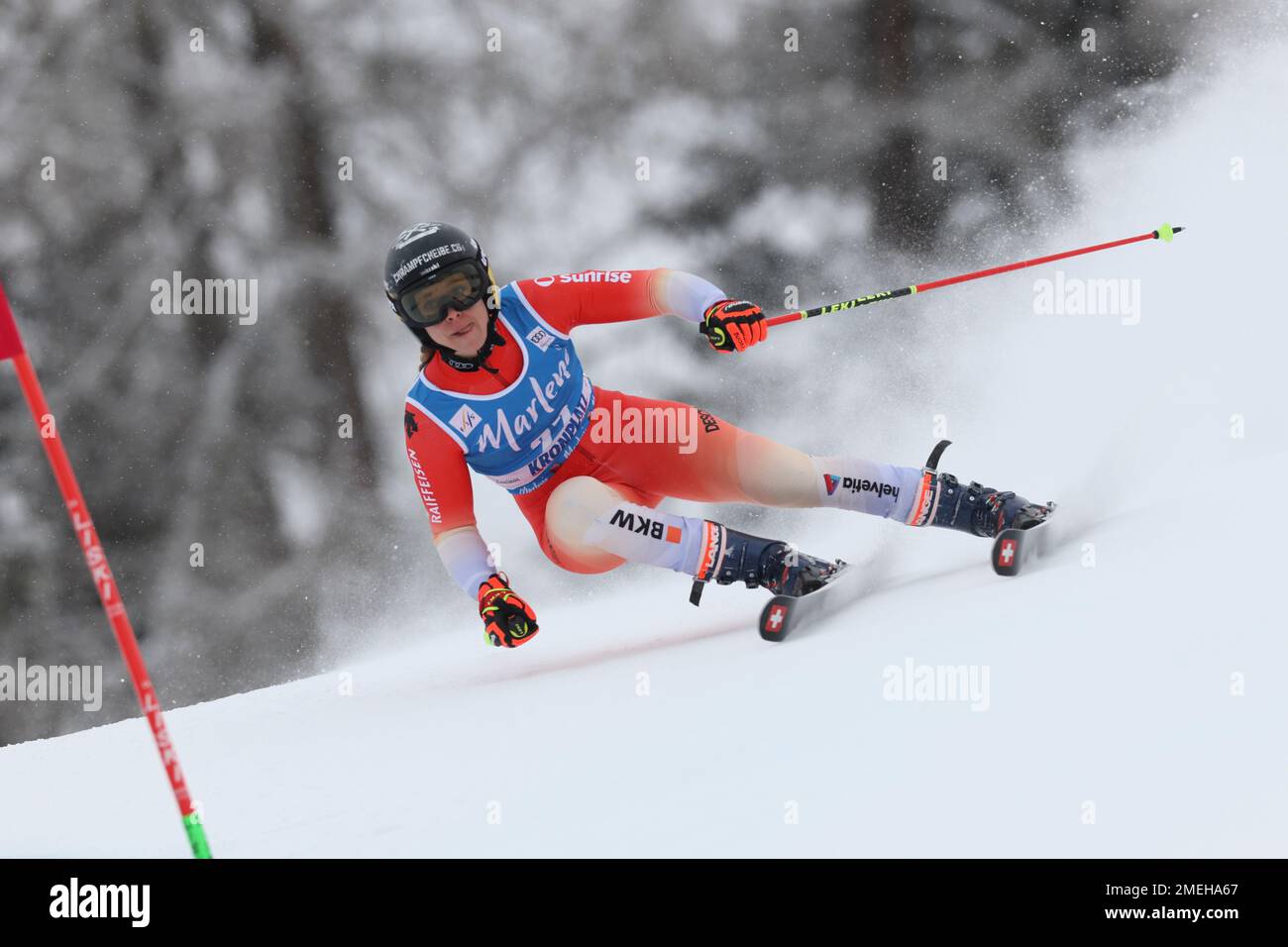 Switzerland S Andrea Ellenberger Speeds Down The Course During An