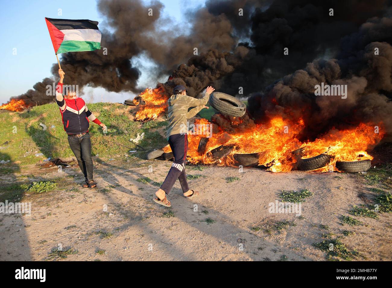 Gaza Palästina 26 Januar 2023 Ein palästinensischer Jugendlicher