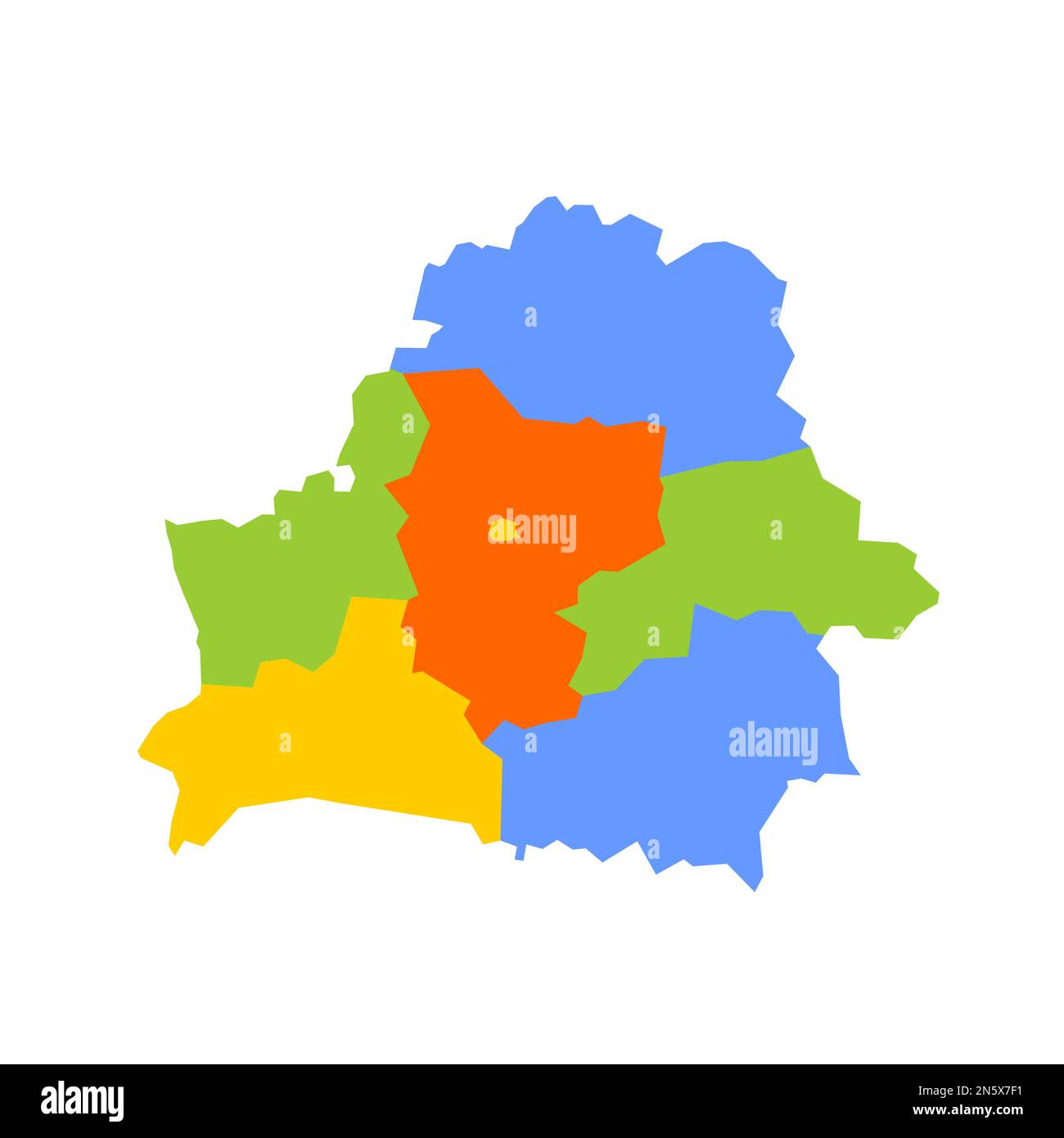 Weißrussland Politische Karte der Verwaltungsabteilungen Regionen