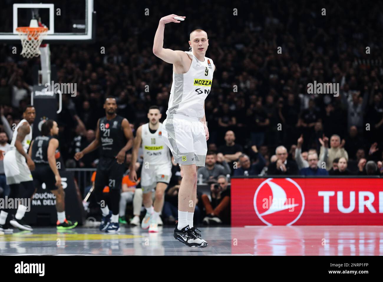 Belgrad Serbien Februar Alen Smailagic Von Partizan Mozzart