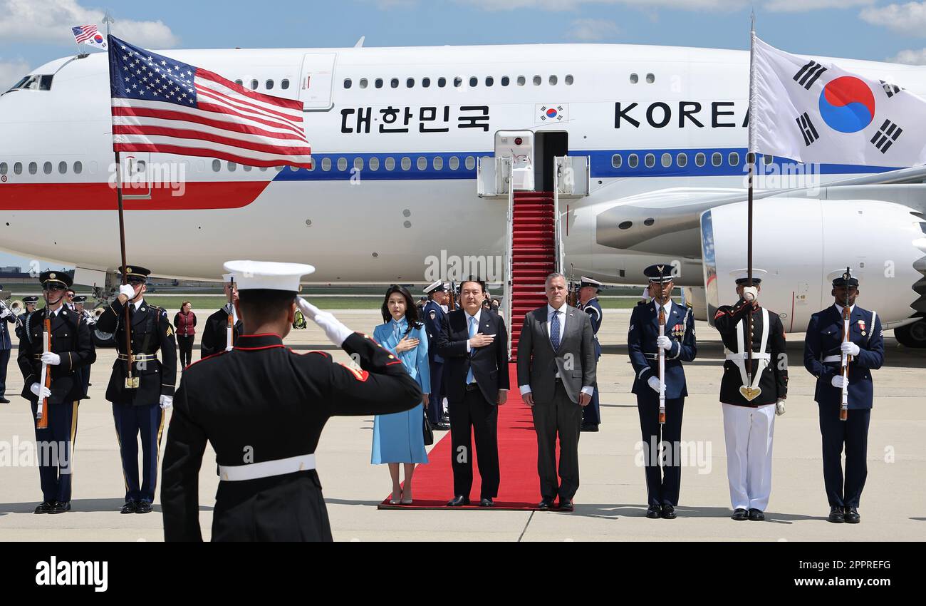 25 April 2023 Yoon besucht USA Der südkoreanische Präsident Yoon