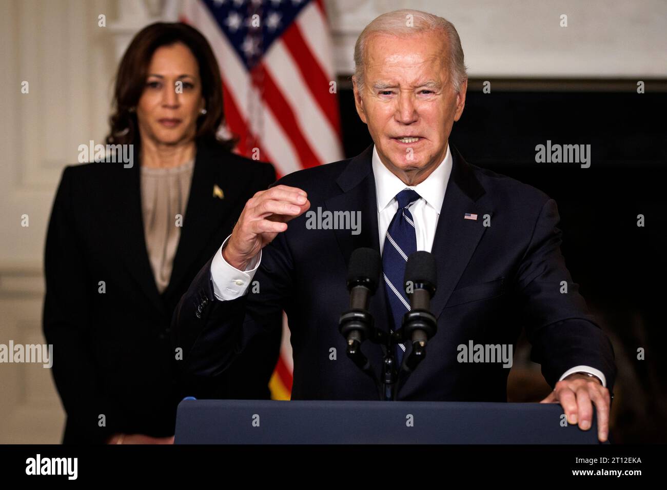 Washington Usa Oktober 2023 Präsident Joe Biden gibt am 10 Oktober