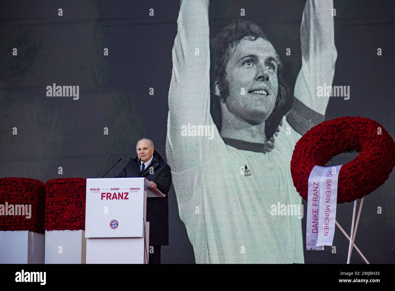 Uli Hoene Trauerfeier Gedenkfeier F R Franz Beckenbauer In Der