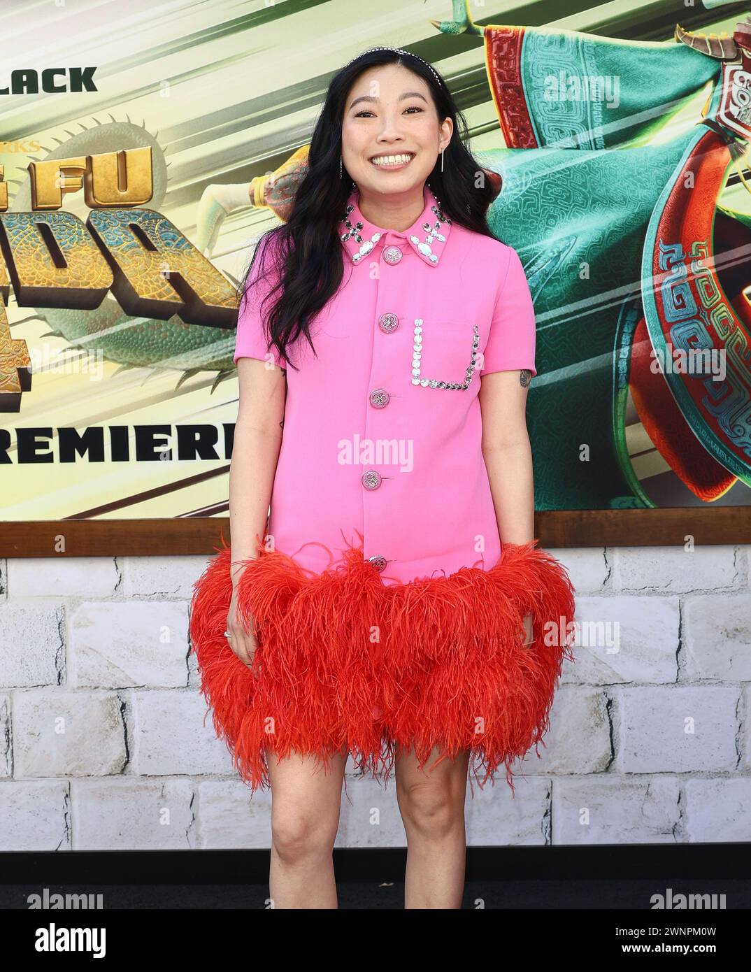 Los Angeles USA März 2024 Awkwafina kommt bei der Kung Fu Panda 4