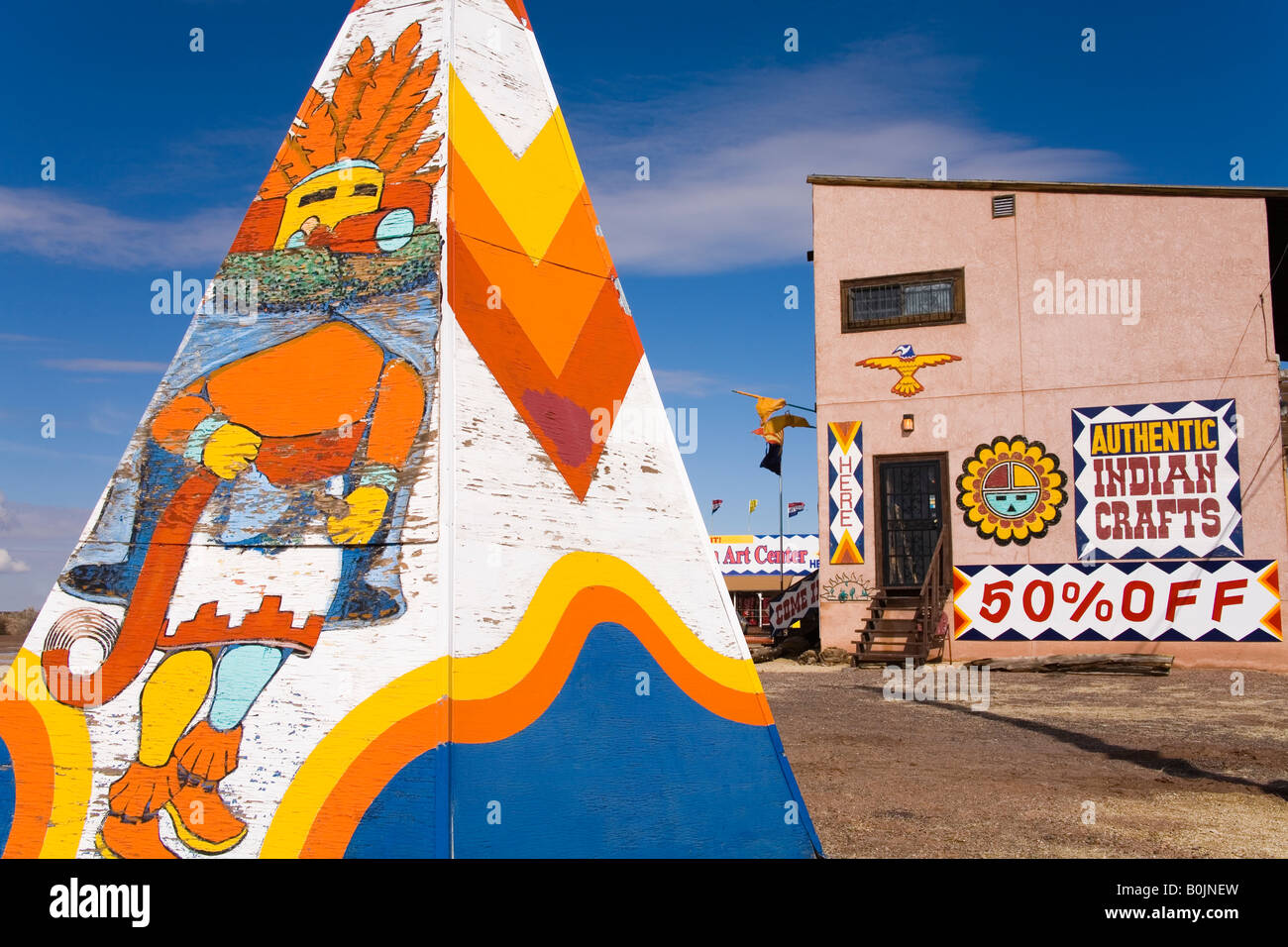 Indian Trading Post historische Route 66 Winslow Arizona USA Stockfoto