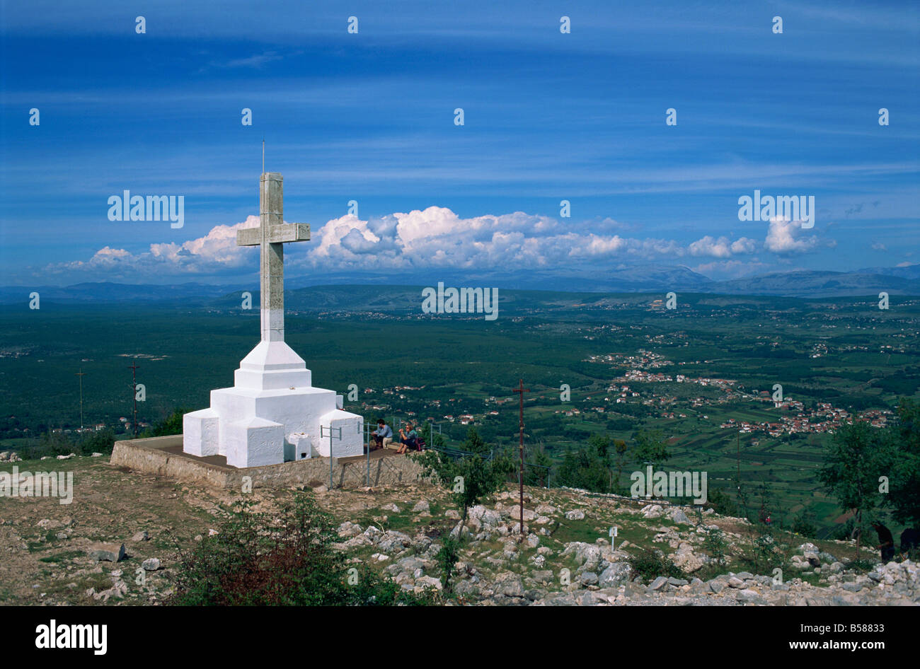 Hill Krizevac Medjugorje Bosnia Herzegovina Stockfotos & Hill Krizevac