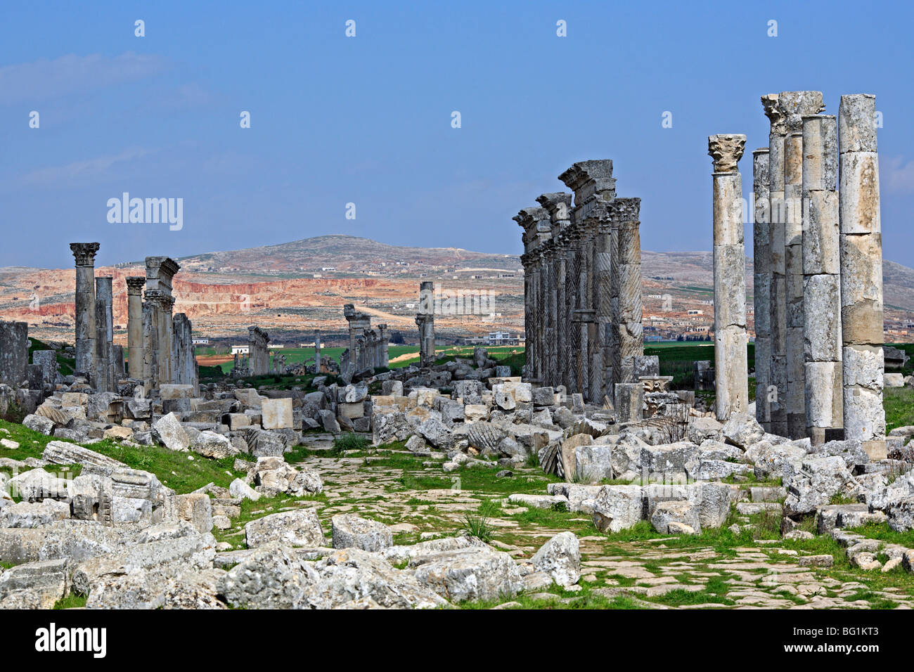 Antike Stadt Apameia (Apameia, Afamia), Syrien Stockfoto, Bild