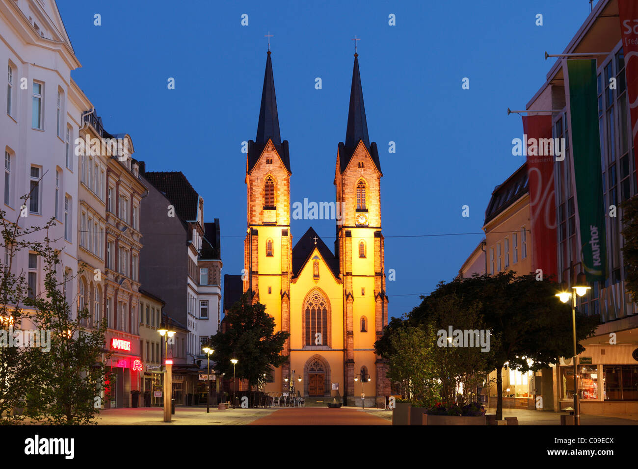 Lorenzkirche Kirche, Hof, Oberfranken, Franken, Bayern, Deutschland, Europa Stockfoto, Bild