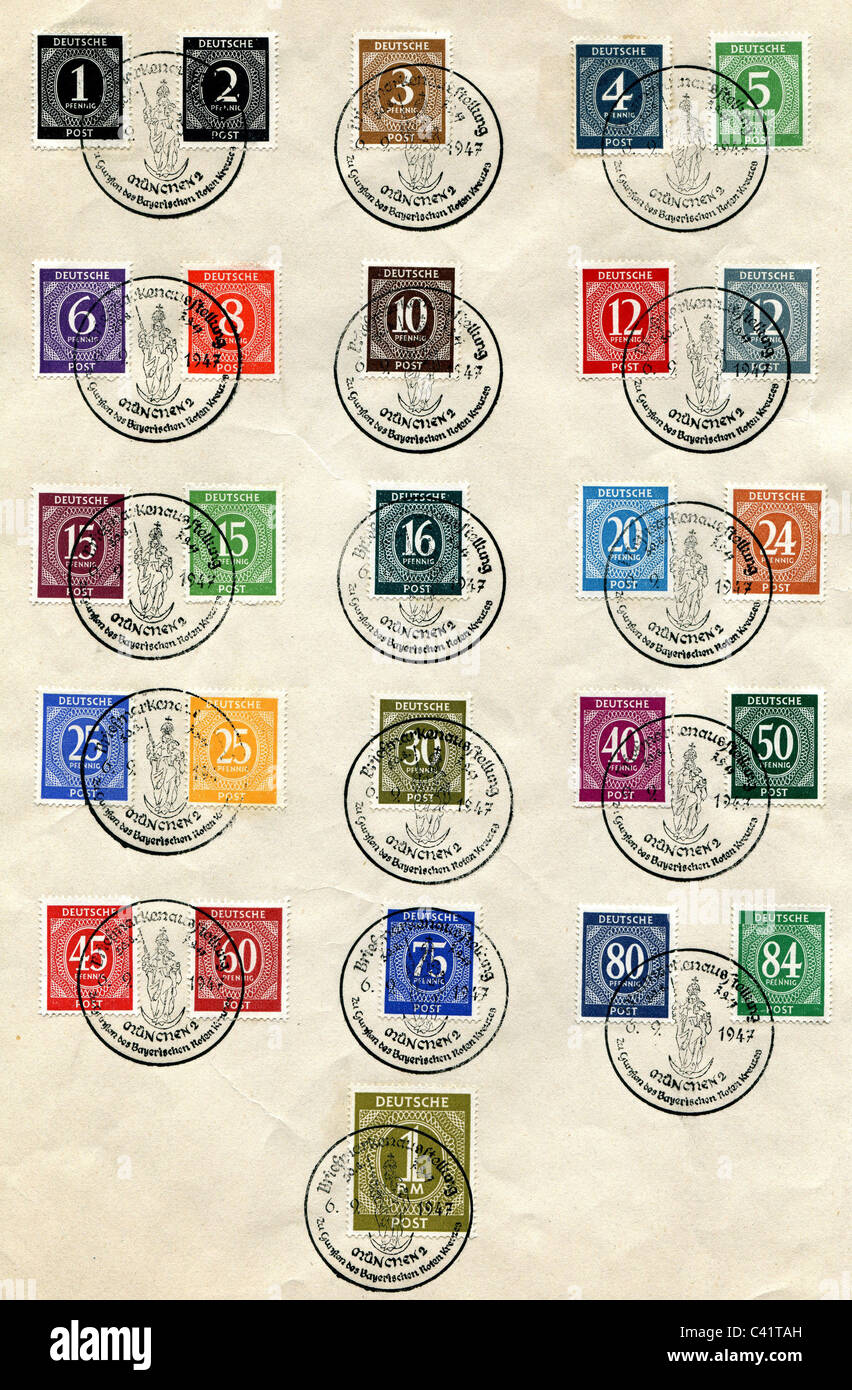 Mailpost Briefmarken Deutschland Set Am Ersten Tag Der