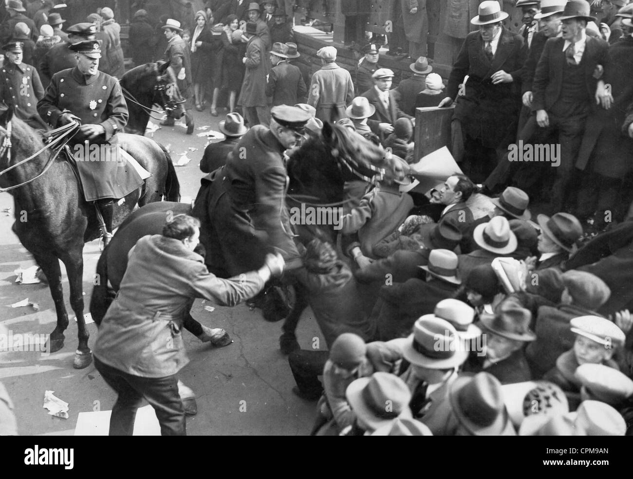 Demonstration während der Weltwirtschaftskrise 1929 Stockfoto, Bild