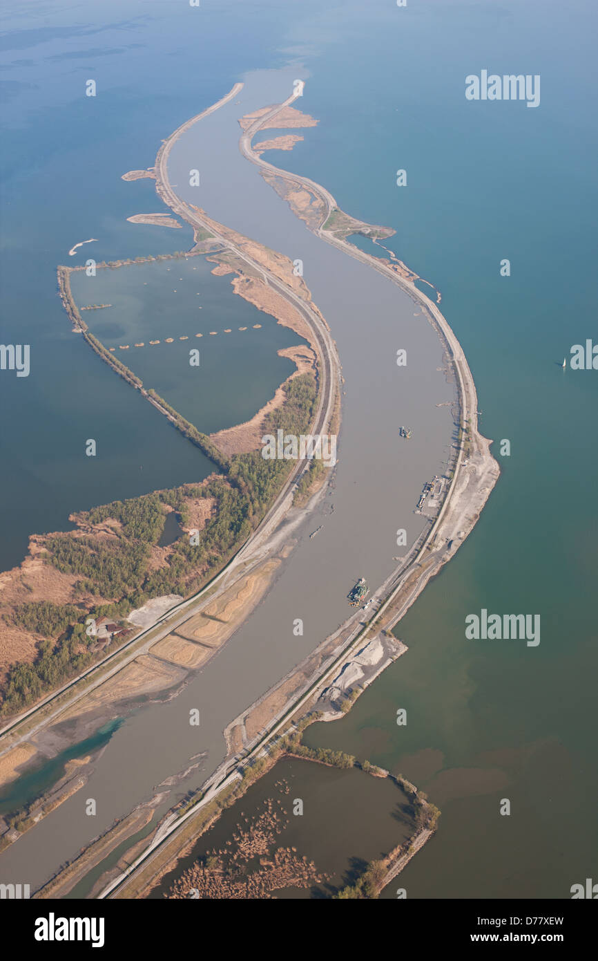 Rhein-Mündung (Luftbild). Östlichen Bodensee (Bodensee in deutscher