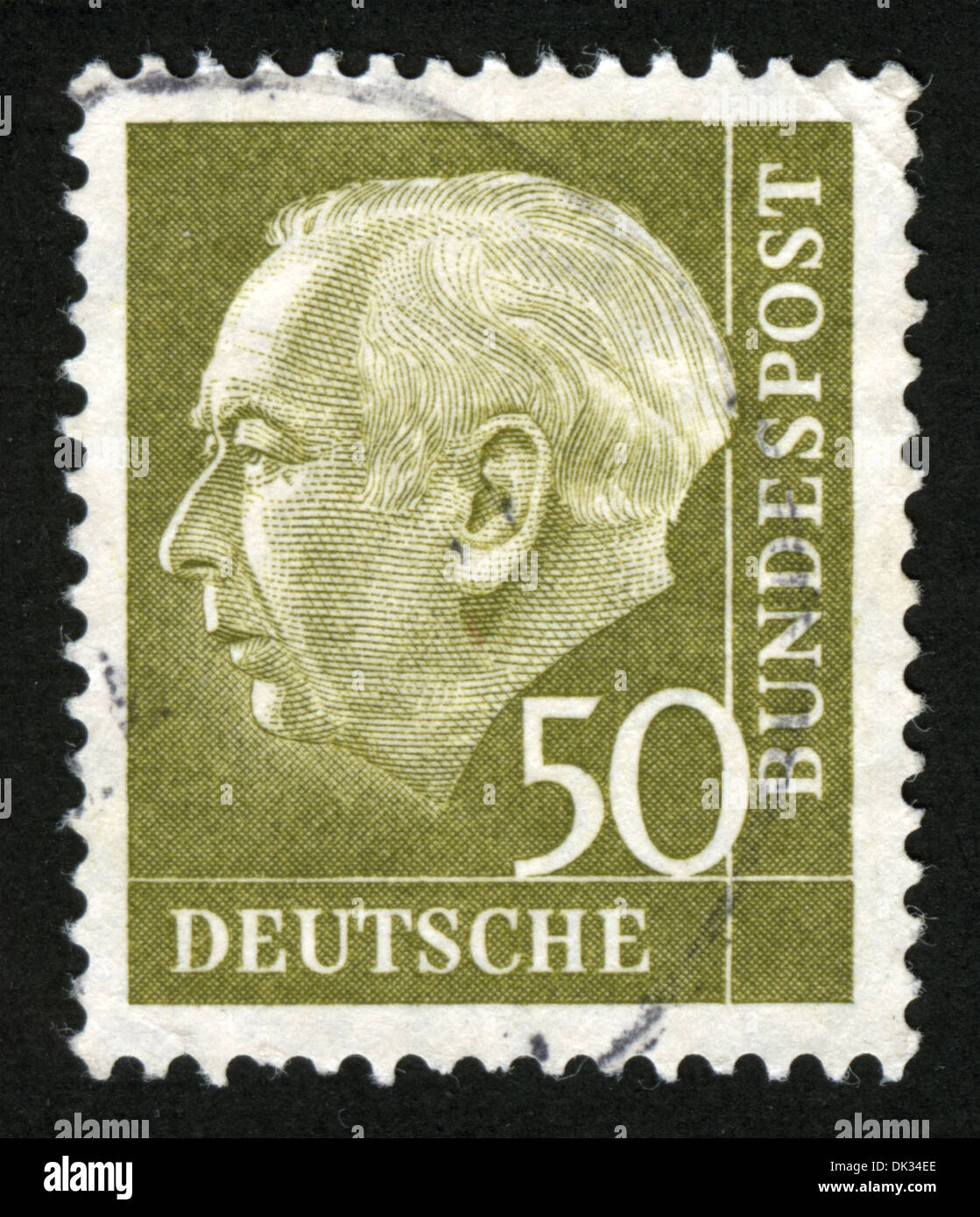 Deutschland, Poststempel, Briefmarke, Post Stempel, Porträt, Präsident