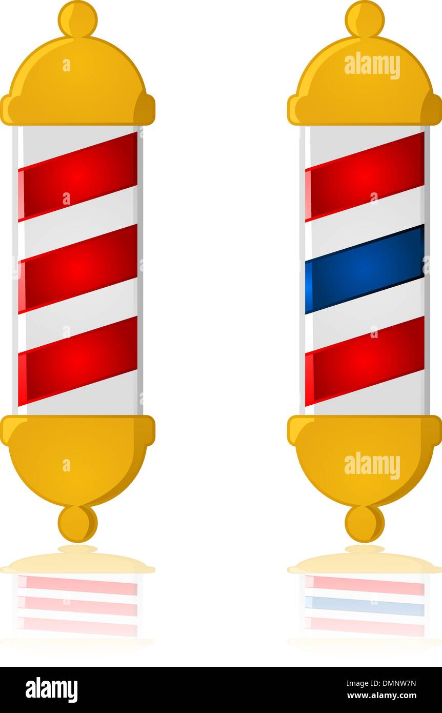 Vintage Barber Pole Stock Vektorgrafiken Kaufen Alamy