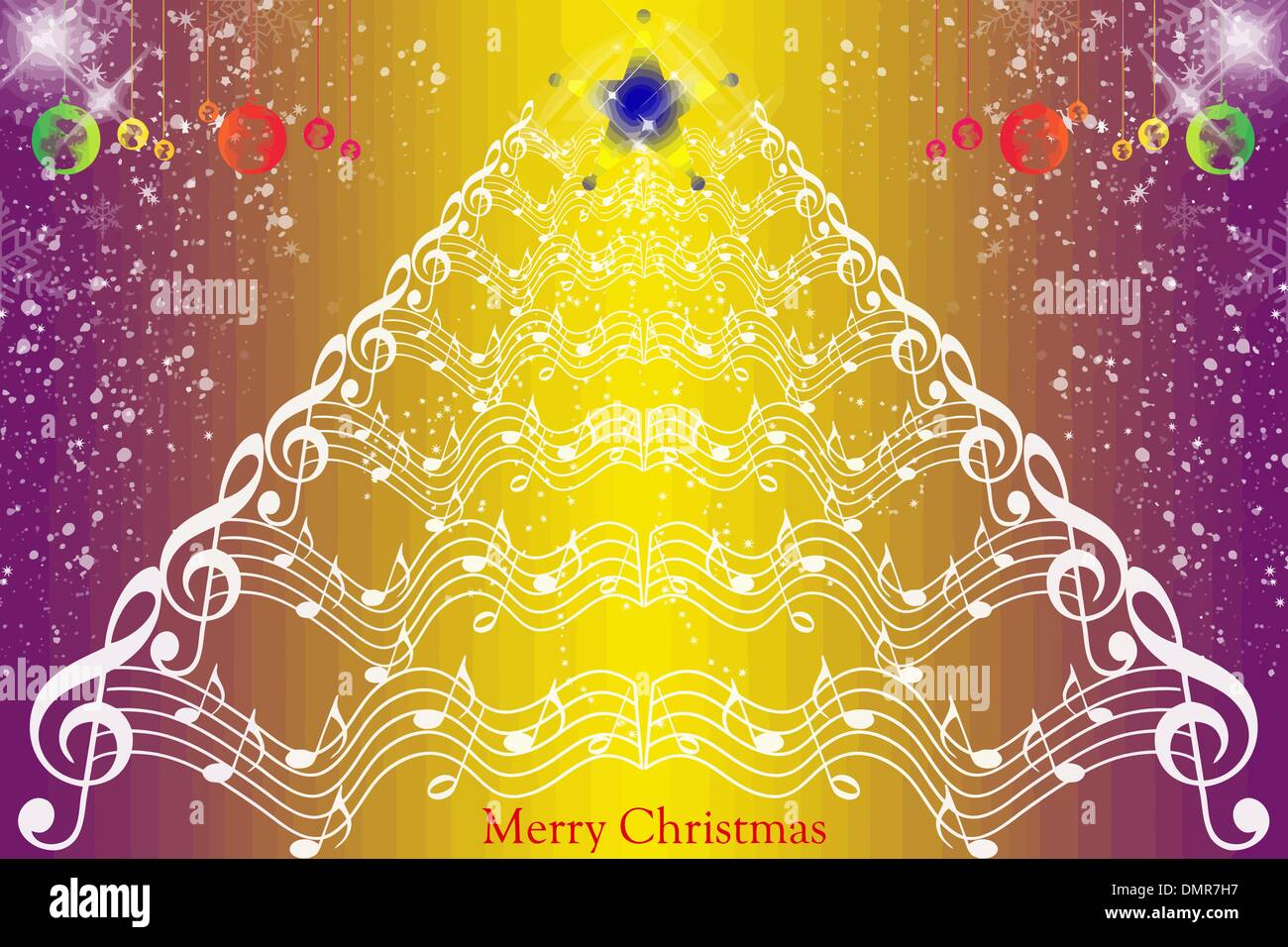 Christmas Decoration Background Music Notes Stockfotos &amp; Christmas