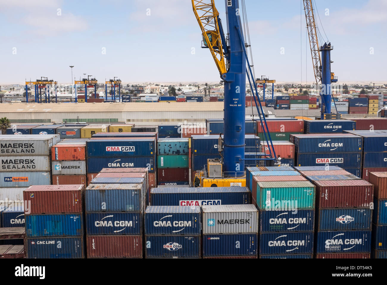 Hafen von Walvis Bay Harbour, Namibia, Afrika Stockfoto, Bild 66496281