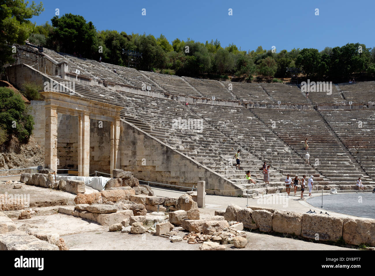 Das Antike Griechische Theater Im Sanctuary Asklepios Skulap