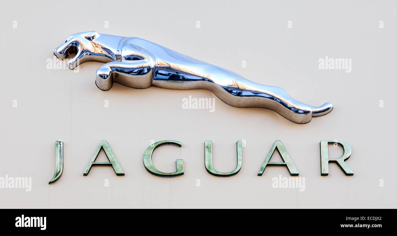 Jaguar Autohaus Zeichen. Jaguar ist eine Marke des britischen Automobilherstellers Jaguar Land