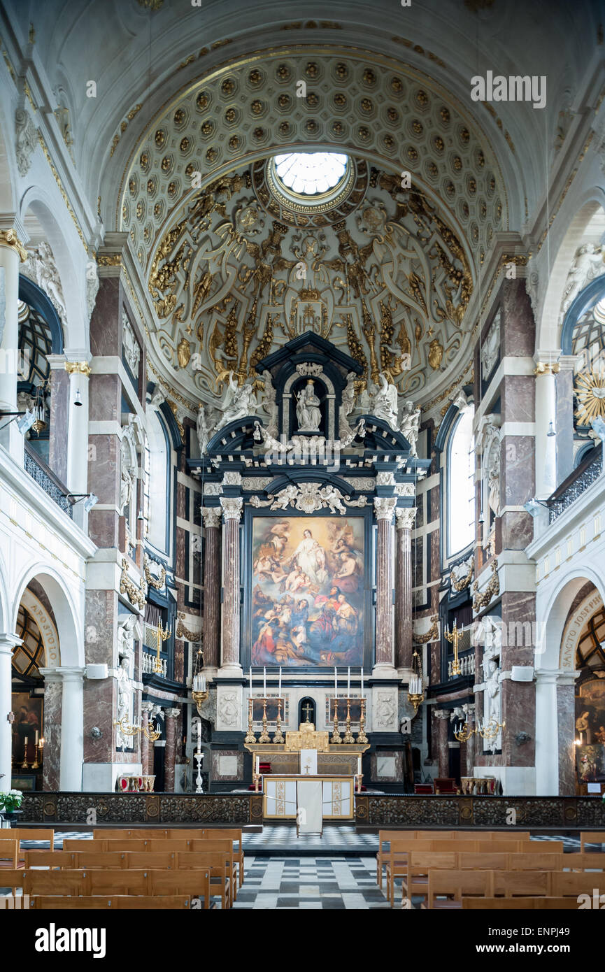Belgien, Antwerpen, Interieur der Kirche St. Carolus Borromeus ... Belgien, Antwerpen, Interieur der Kirche St. Carolus Borromeus ...