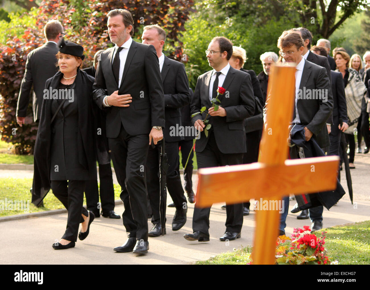 Beerdigung von Udo Jürgens am Wiener Zentralfriedhof mit Panja Jürgens
