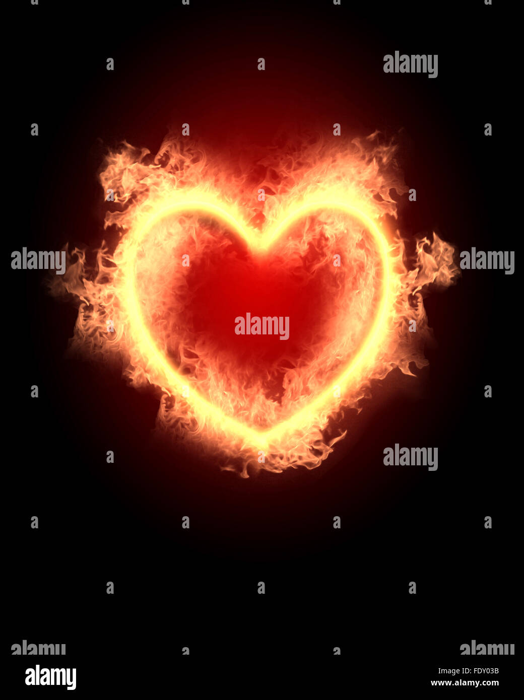 Fire Heart Illustration Stockfotos & Fire Heart Illustration Bilder Alamy