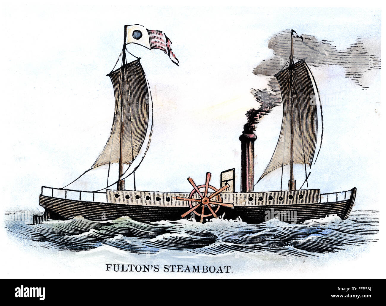 ROBERT FULTON ES CLERMONT /nRobert Fulton Dampfschiff quot Clermont ROBERT FULTON ES CLERMONT /nRobert Fulton Dampfschiff quot Clermont