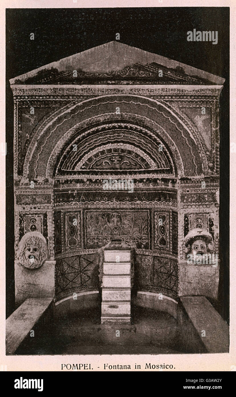 Pompeji Italien Fontana In Mosaico Mosaik Brunnen Der