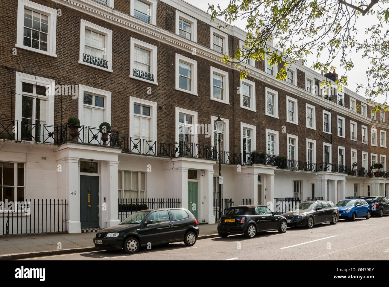 Wohnstraße in Notting Hill, Royal Borough von Kensington und Chelsea