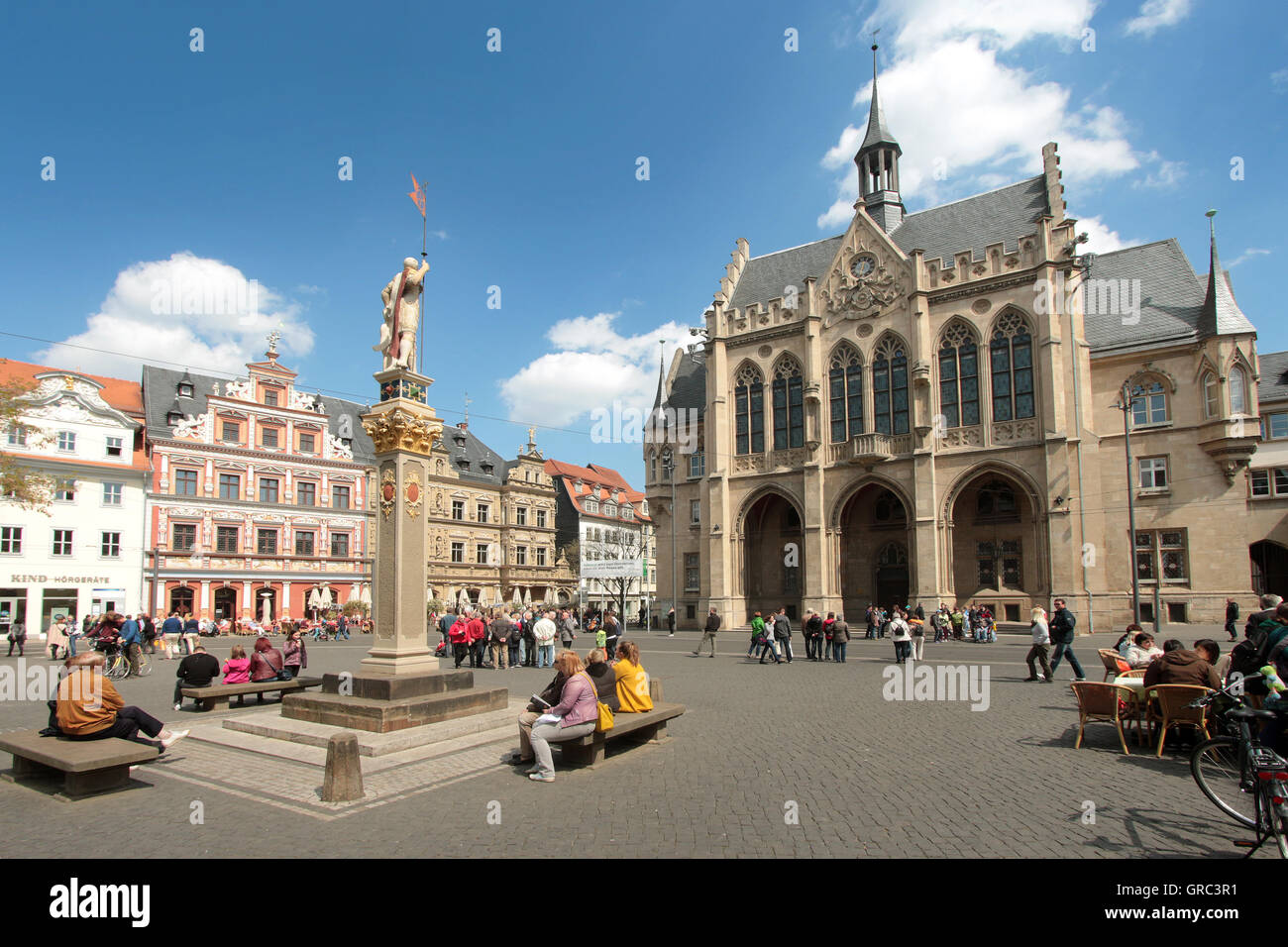 Fischmarkt und Rathaus in Erfurt Stockfoto, Bild: 117665717 - Alamy