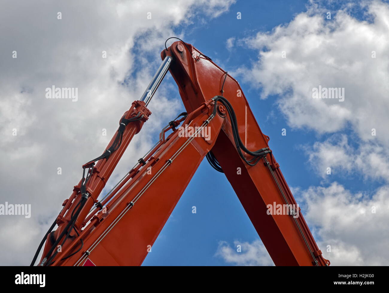 Excavator Hydraulikzylinder Detail Fotos Und Bildmaterial In Hoher