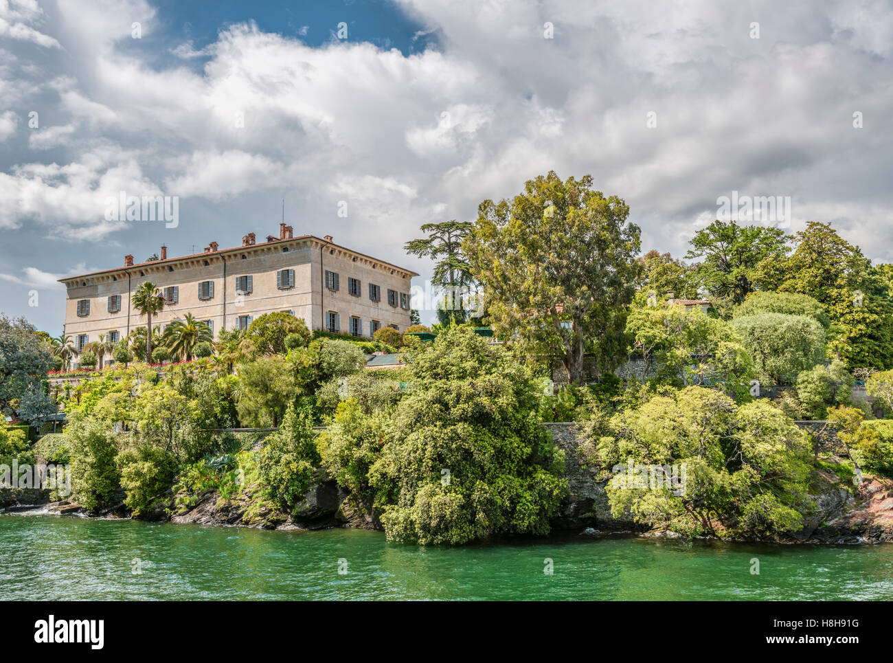 Palazzo Madre bei Isola Madre, Lago Maggiore, gesehen vom Genfer See