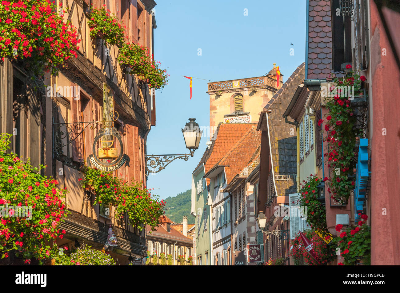 Ribeauville Wine Route Village Alsace Stockfotos & Ribeauville Wine