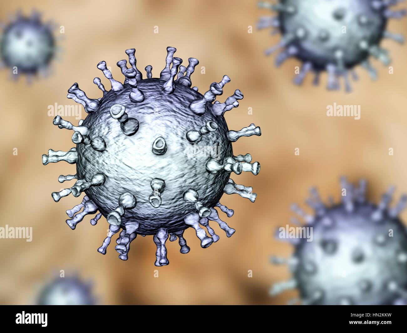 Computer Illustration ein Varizellen Zoster VirusPartikel, die Ursache
