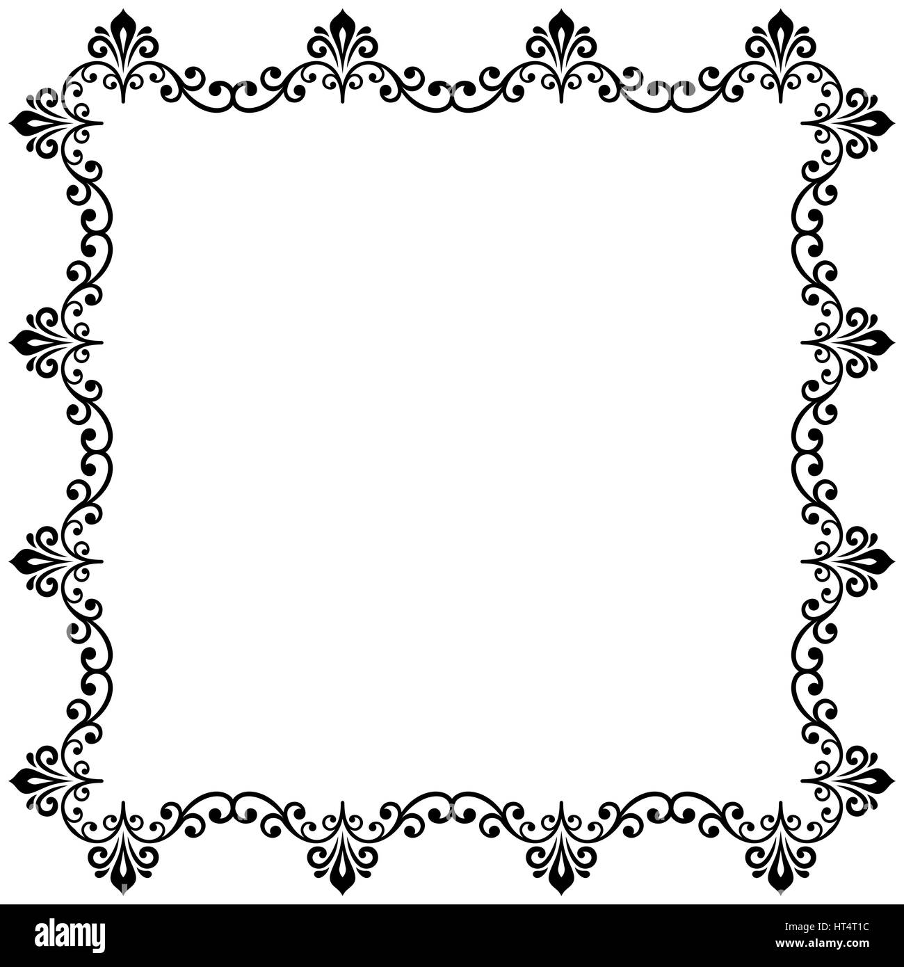 Klassischen quadratischen Rahmen mit Arabesken und orientalischen