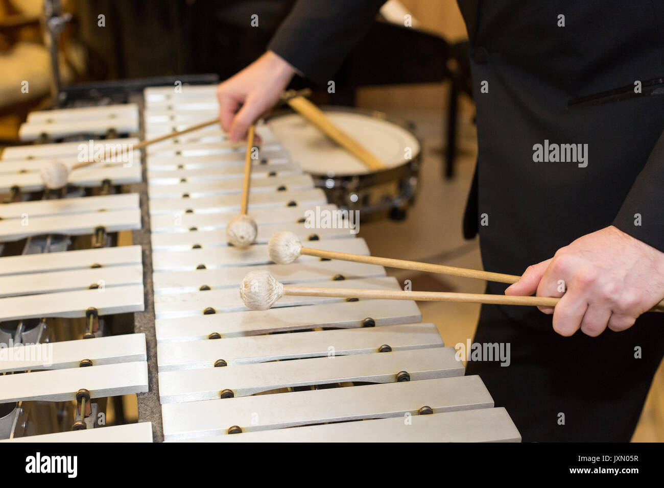 Glockenspiel Percussion Instrument Stockfotos & Glockenspiel Percussion