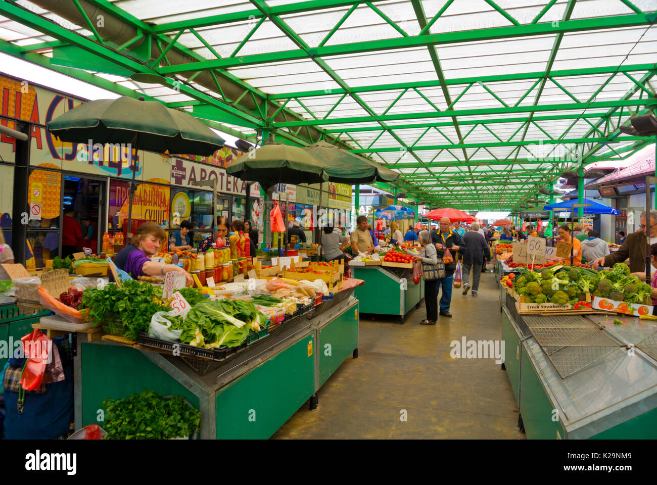 Pijaca Zeleni Venac, Markt, Belgrad, Serbien Stockfoto, Bild 156337225 Alamy